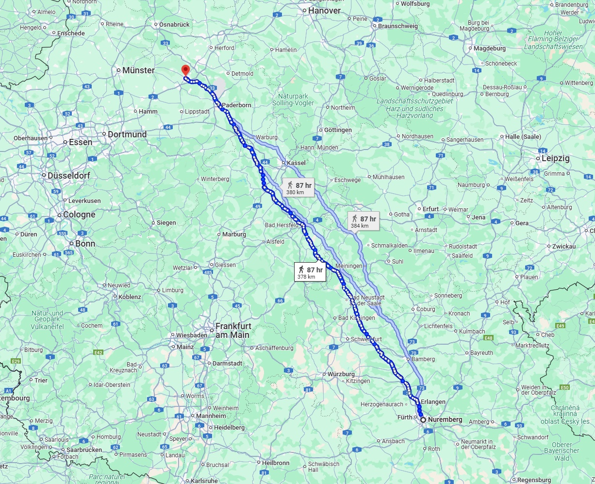 Anreise von Nürnberg Zu Gütersloh Über 