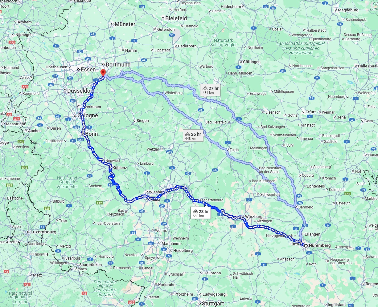 Anreise von Nürnberg Zu Hagen Über 
