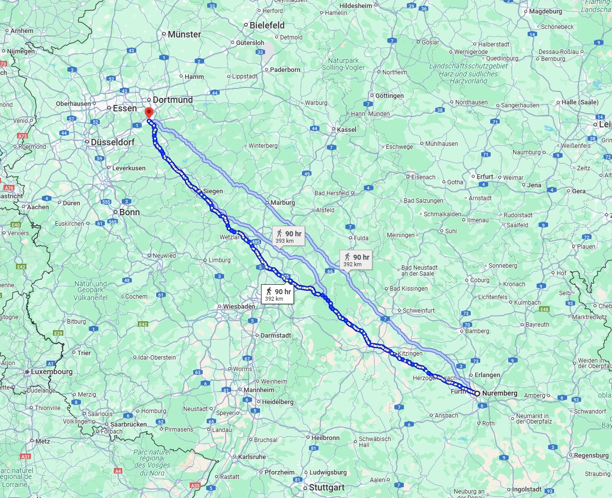 Anreise von Nürnberg Zu Hagen Über 