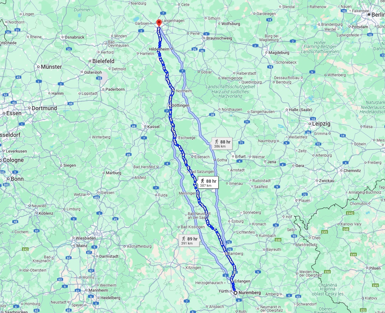 Anreise von Nürnberg Zu Hannover Über 
