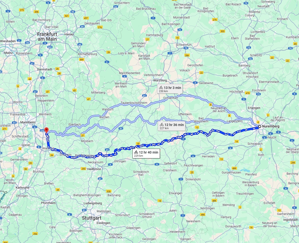Anreise von Nürnberg Zu Heidelberg Über 