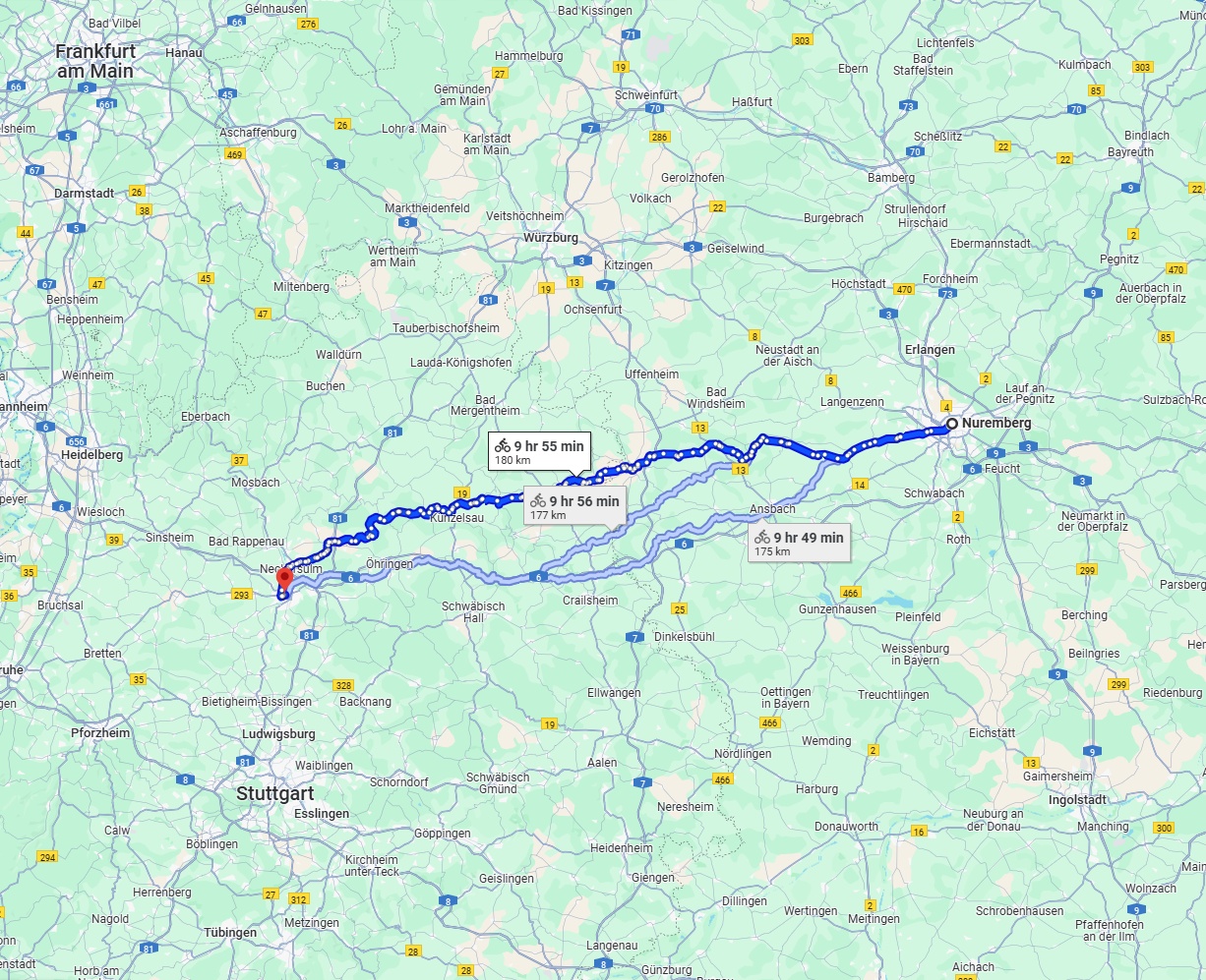 Anreise von Nürnberg Zu Heilbronn Über 