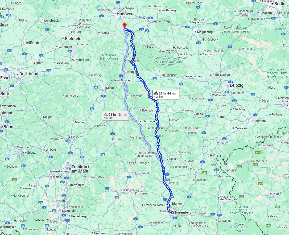 Anreise von Nürnberg Zu Hildesheim Über 