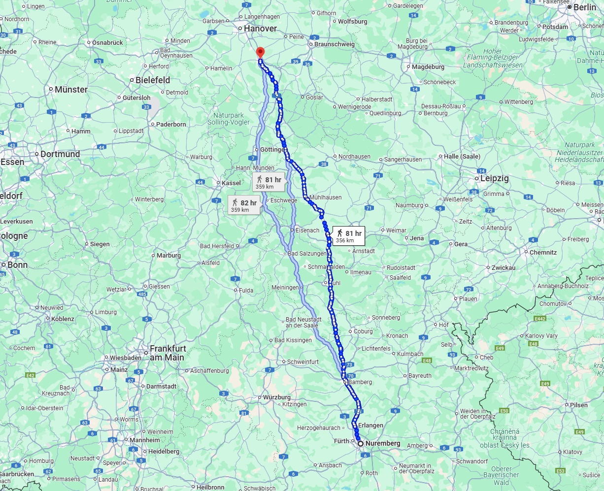 Anreise von Nürnberg Zu Hildesheim Über 