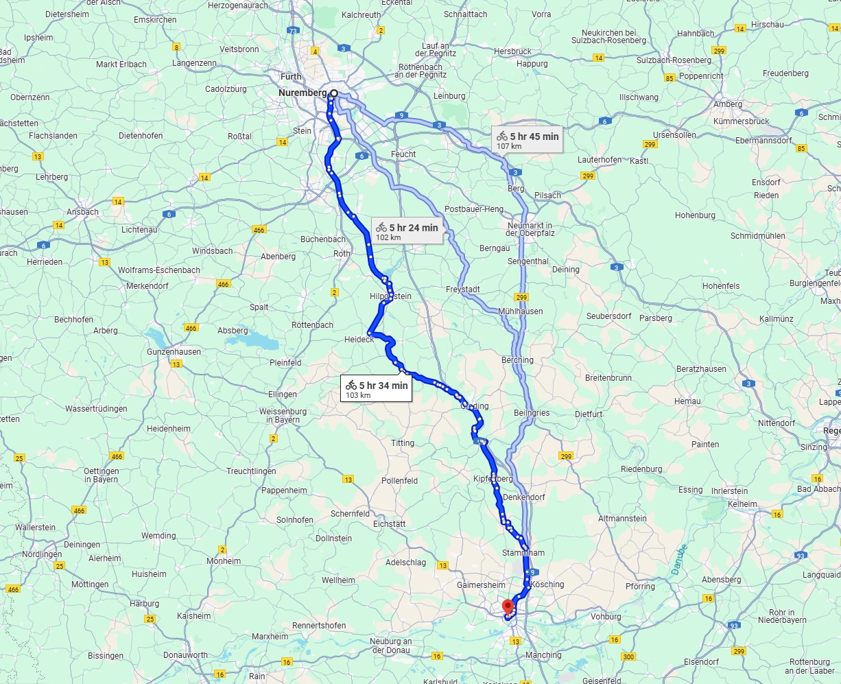 Anreise von Nürnberg Zu Ingolstadt Über 