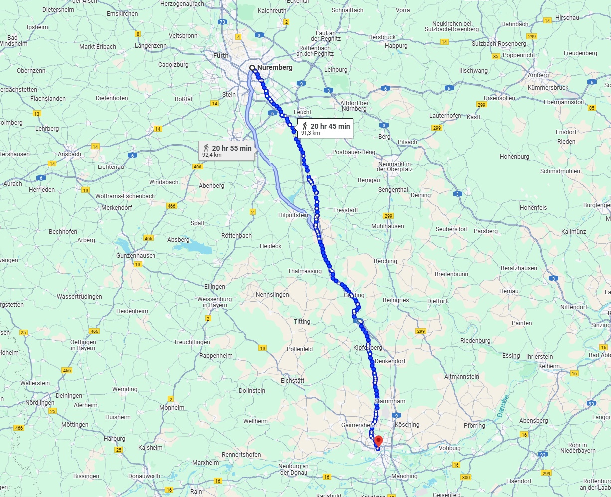 Anreise von Nürnberg Zu Ingolstadt Über 