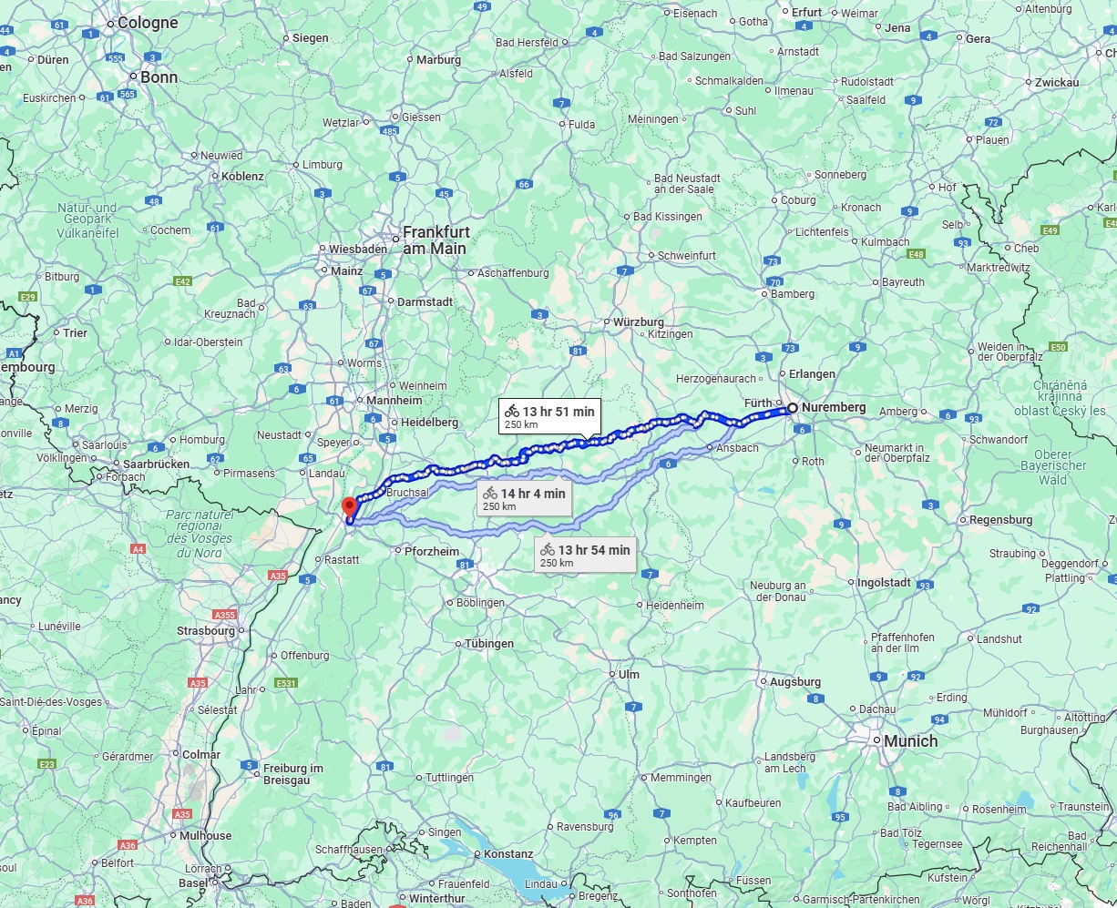 Anreise von Nürnberg Zu Karlsruhe Über 