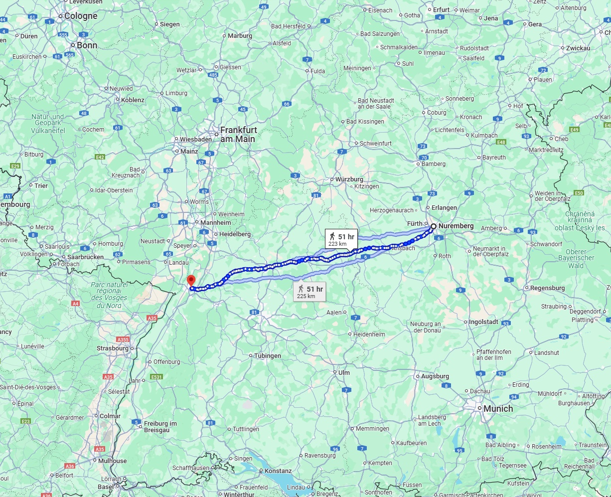 Anreise von Nürnberg Zu Karlsruhe Über 