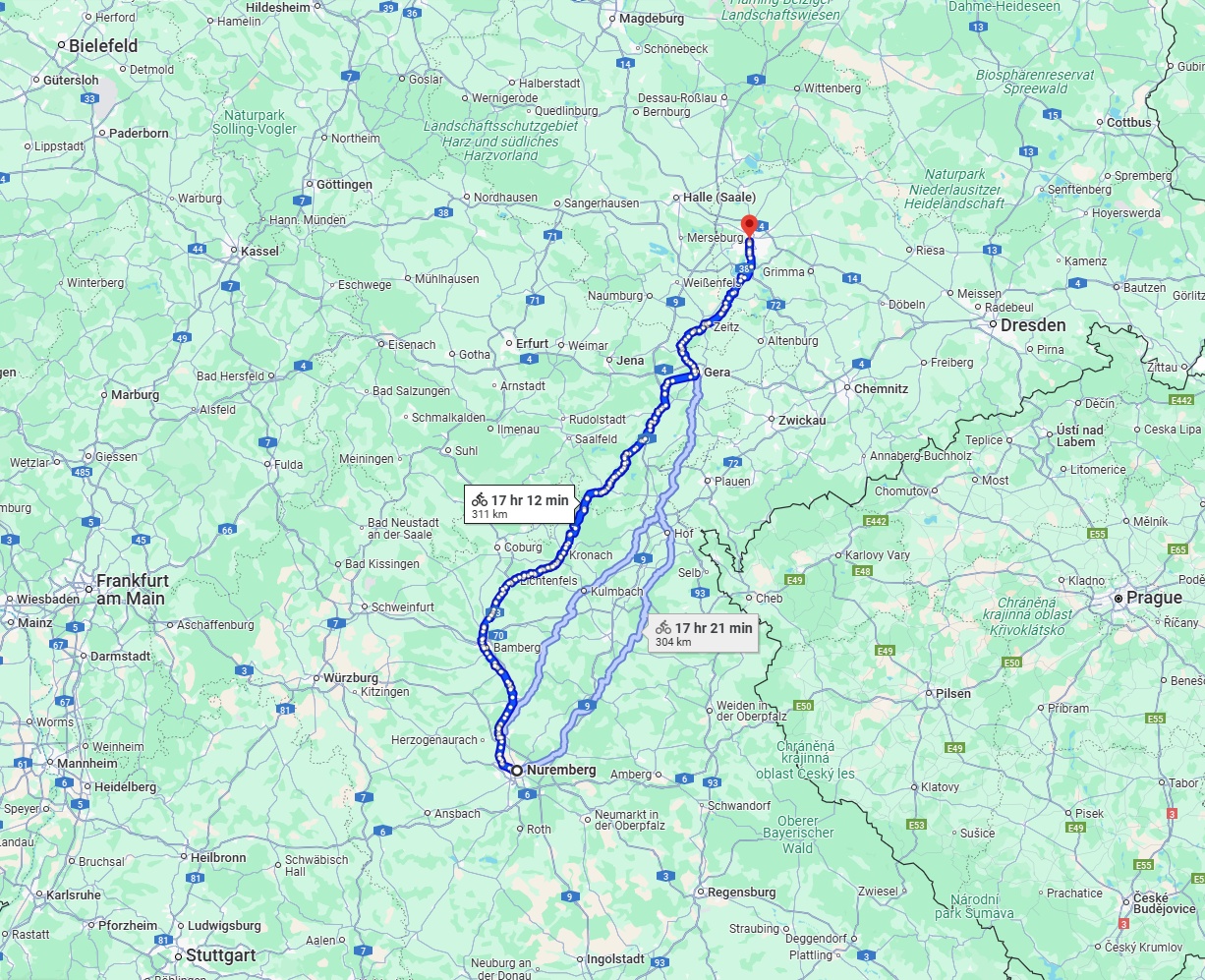 Anreise von Nürnberg Zu Leipzig Über 