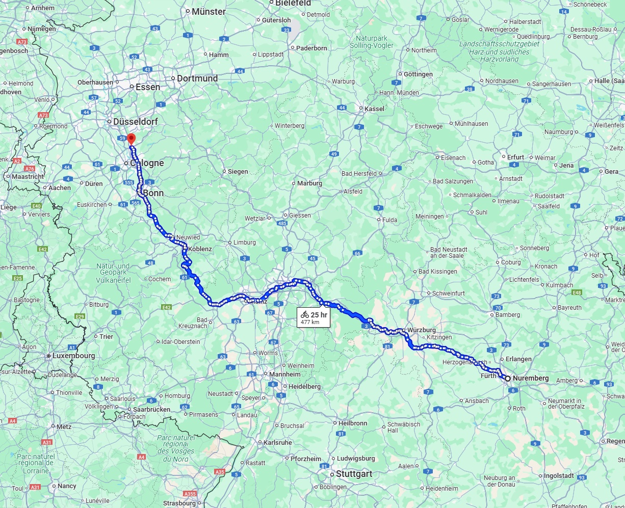 Anreise von Nürnberg Zu Leverkusen Über 