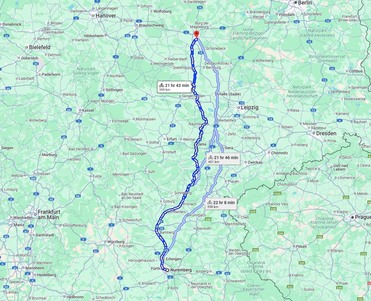 Anreise von Nürnberg Zu Magdeburg Über 