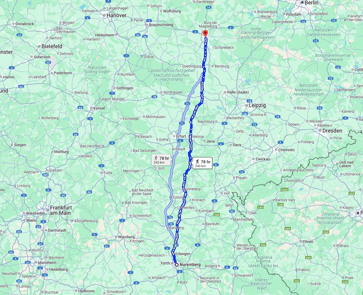 Anreise von Nürnberg Zu Magdeburg Über 