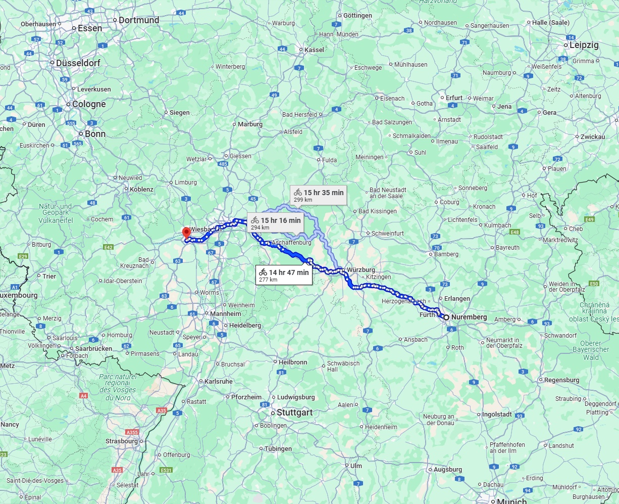 Anreise von Nürnberg Zu Mainz Über 