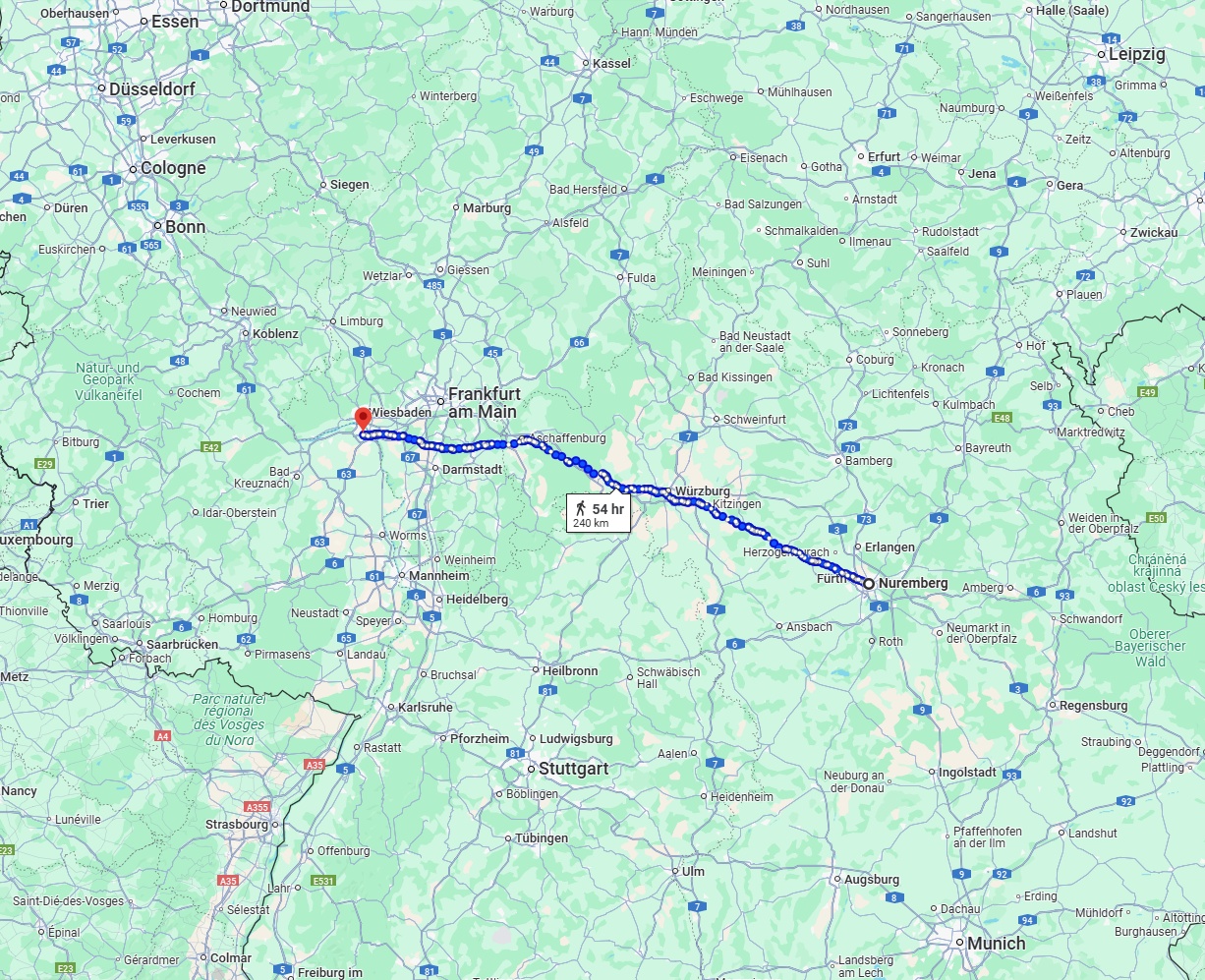 Anreise von Nürnberg Zu Mainz Über 