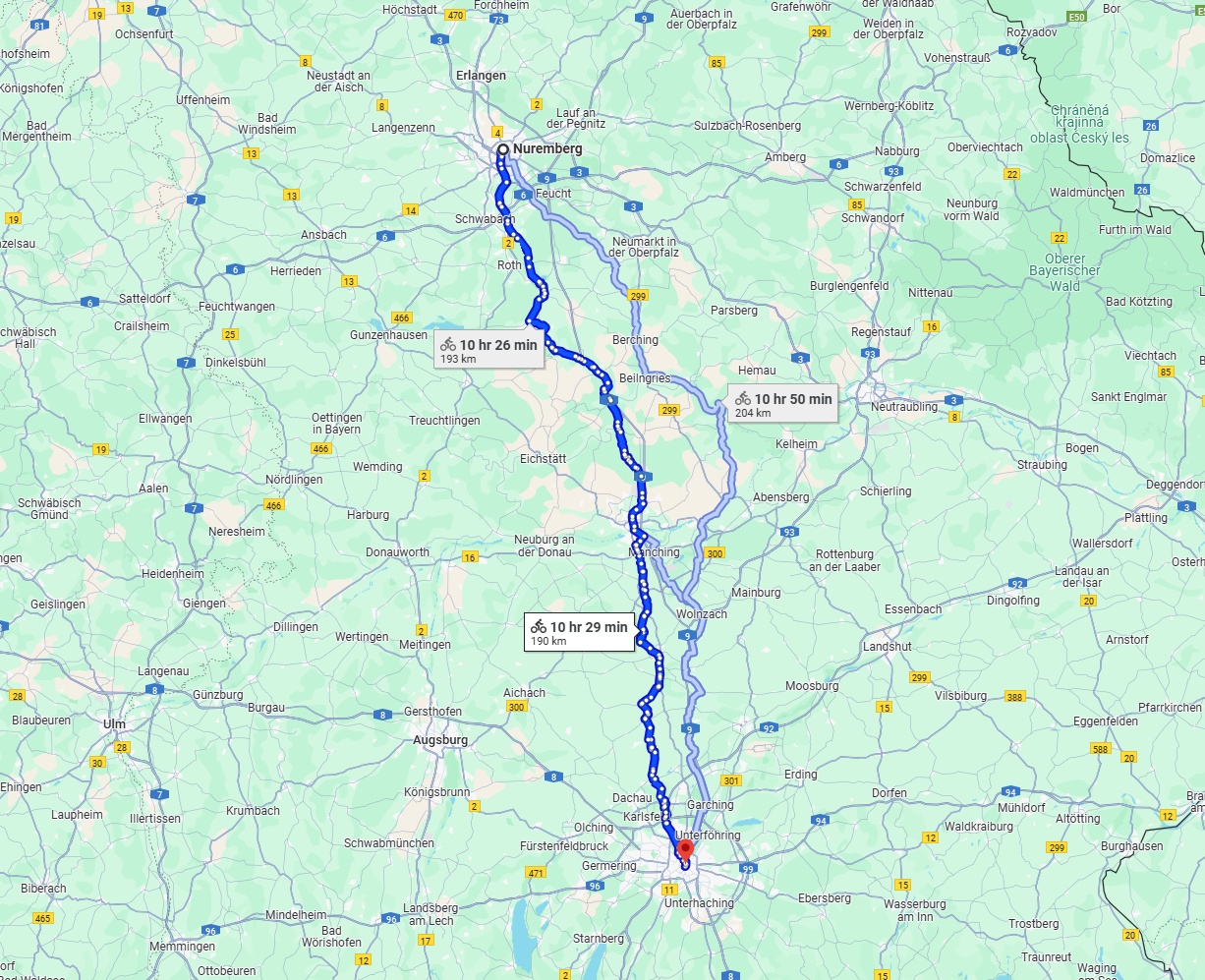 Anreise von Nürnberg Zu München Über 