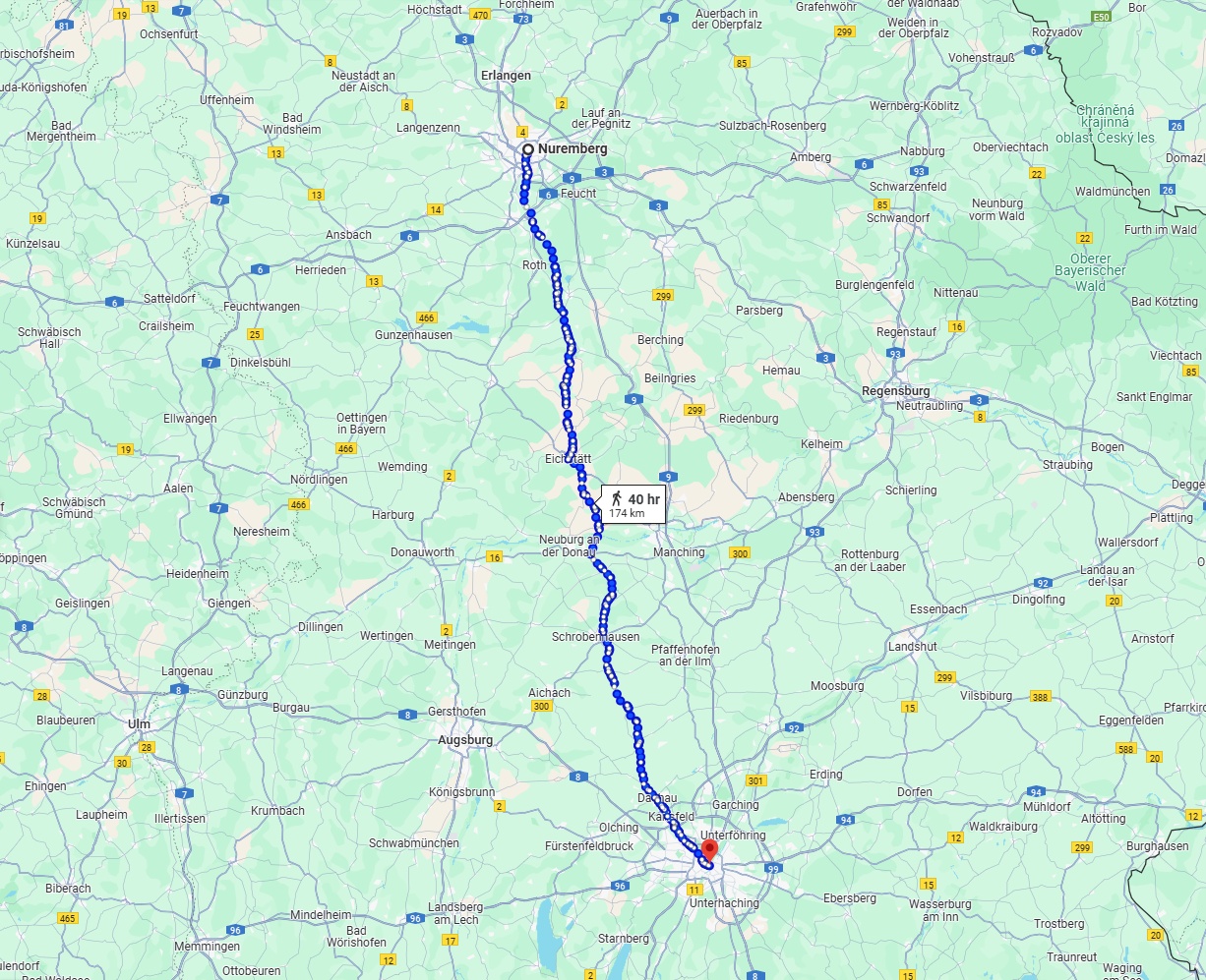 Anreise von Nürnberg Zu München Über 