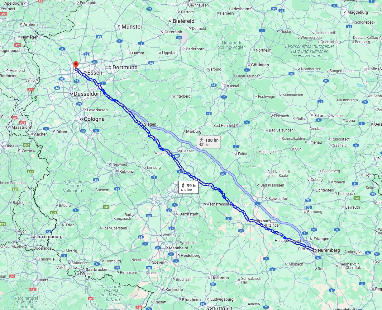 Anreise von Nürnberg Zu Oberhausen Über 