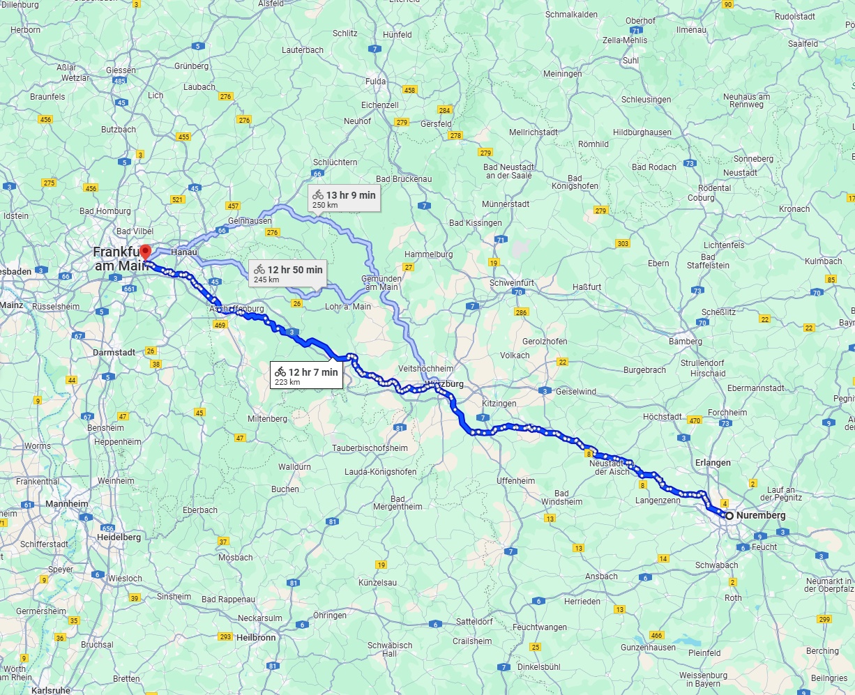 Anreise von Nürnberg Zu Offenbach am Main Über 