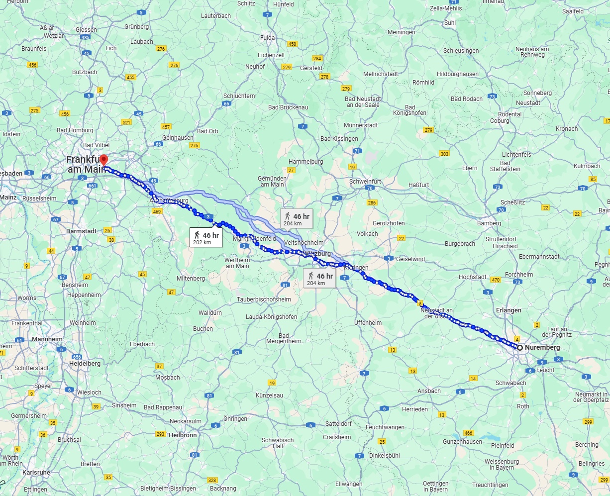 Anreise von Nürnberg Zu Offenbach am Main Über 