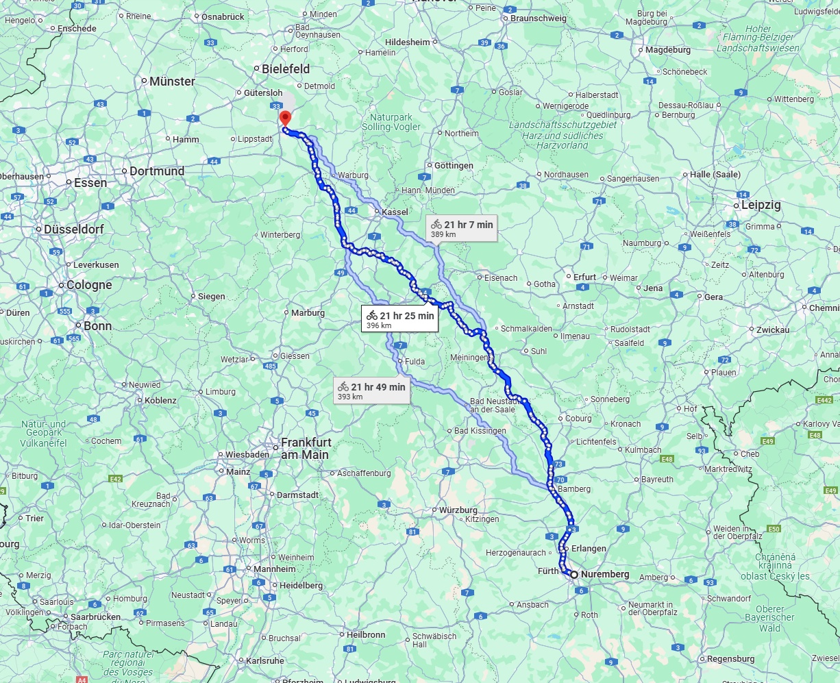 Anreise von Nürnberg Zu Paderborn Über 