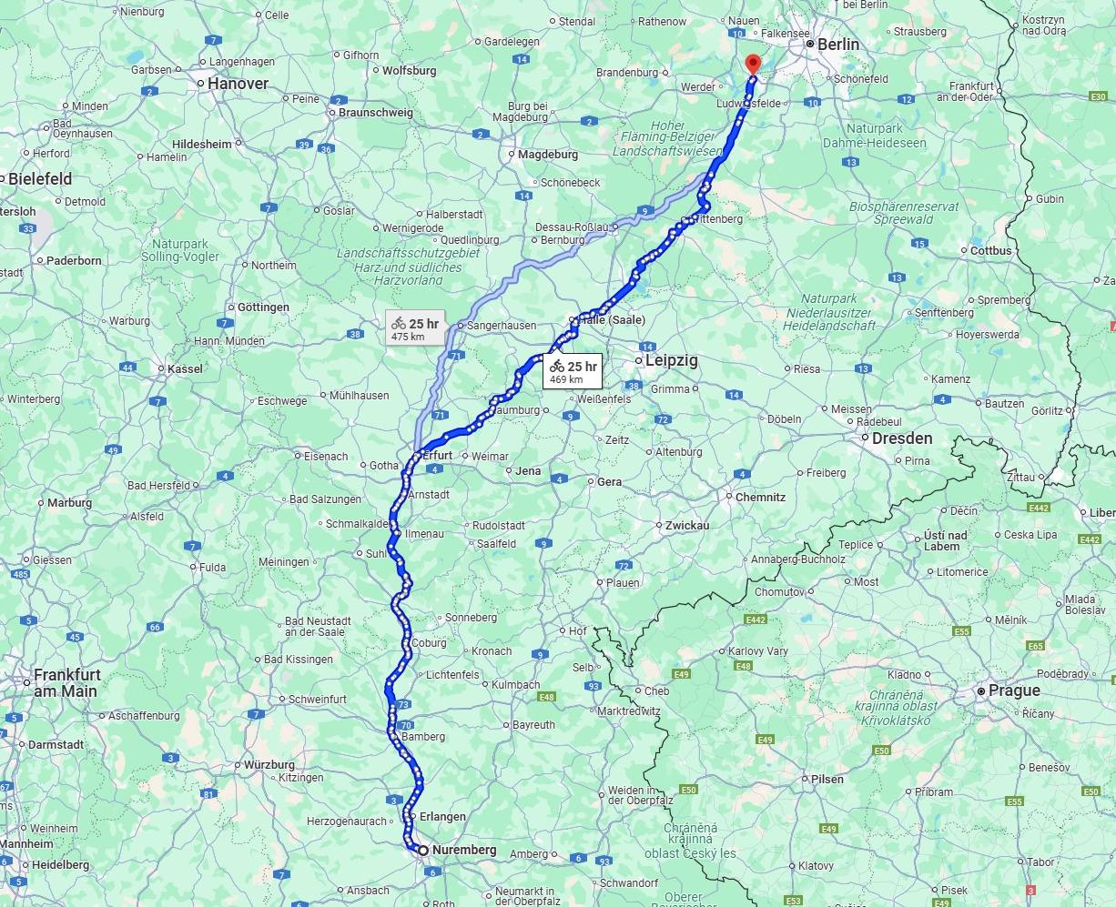 Anreise von Nürnberg Zu Potsdam Über 