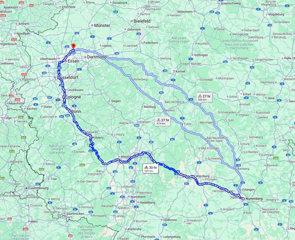 Anreise von Nürnberg Zu Recklinghausen Über 
