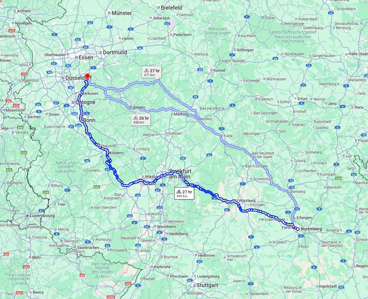 Anreise von Nürnberg Zu Remscheid Über 