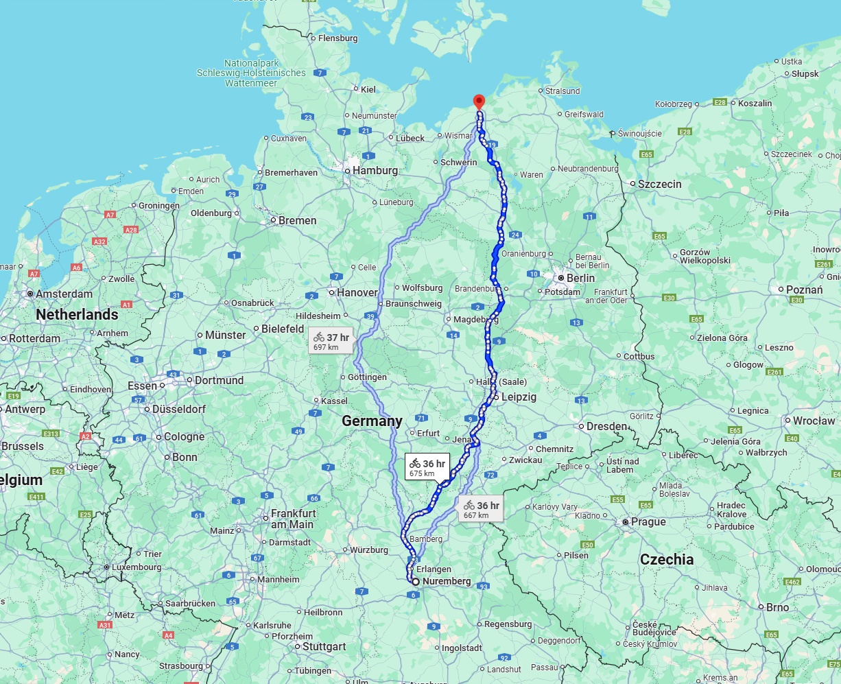 Anreise von Nürnberg Zu Rostock Über 