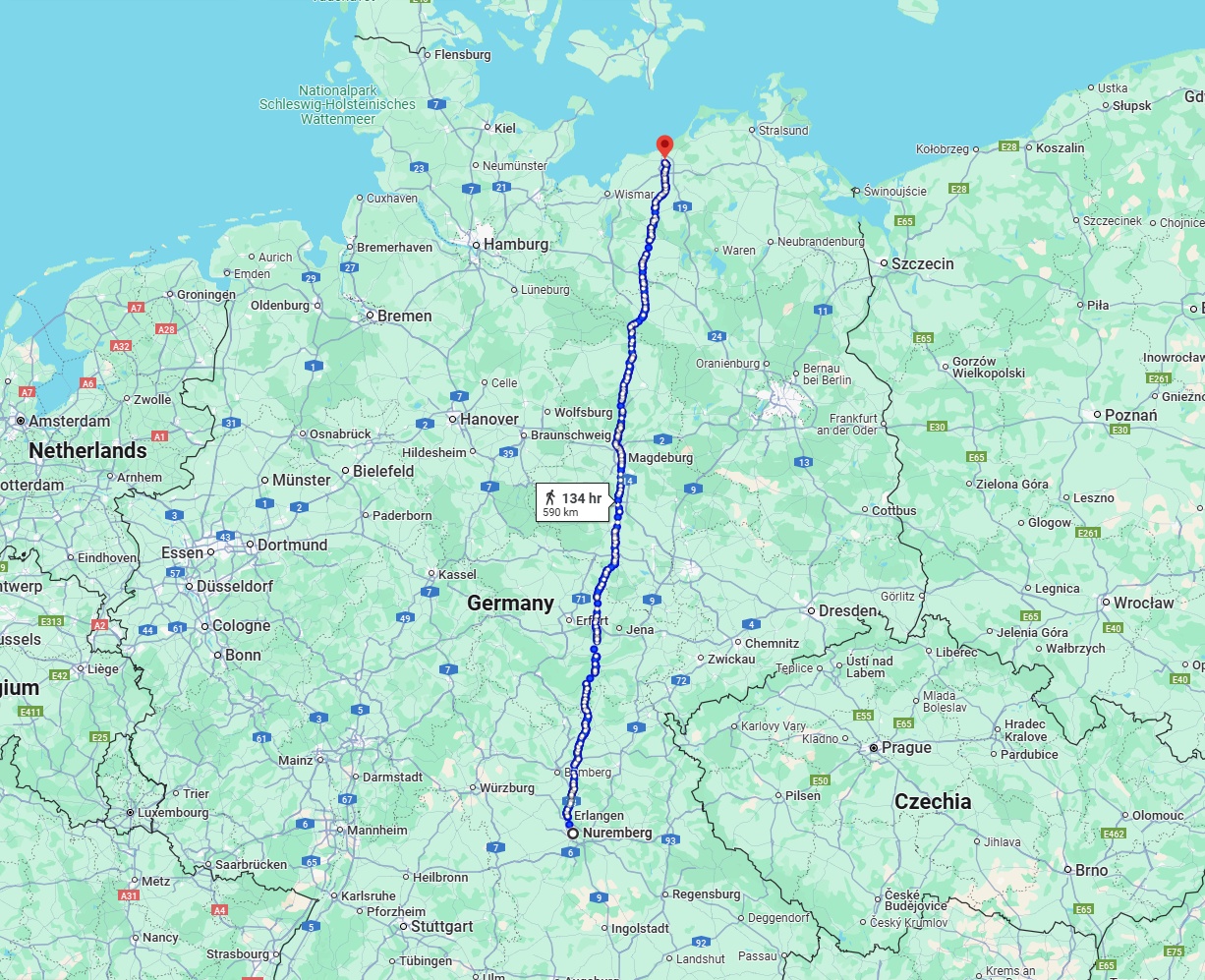 Anreise von Nürnberg Zu Rostock Über 