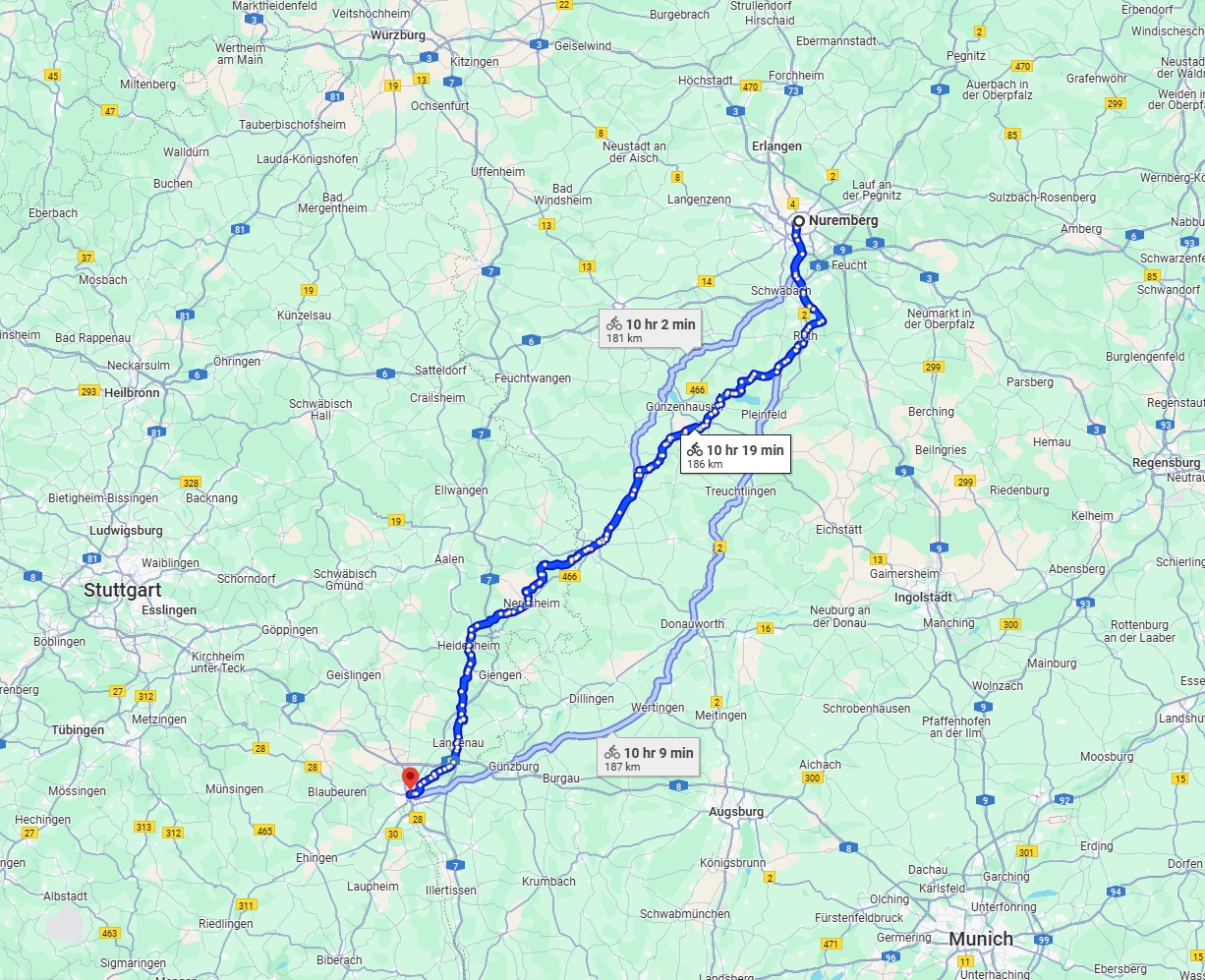 Anreise von Nürnberg Zu Ulm Über 