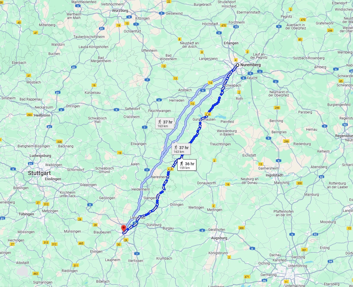 Anreise von Nürnberg Zu Ulm Über 