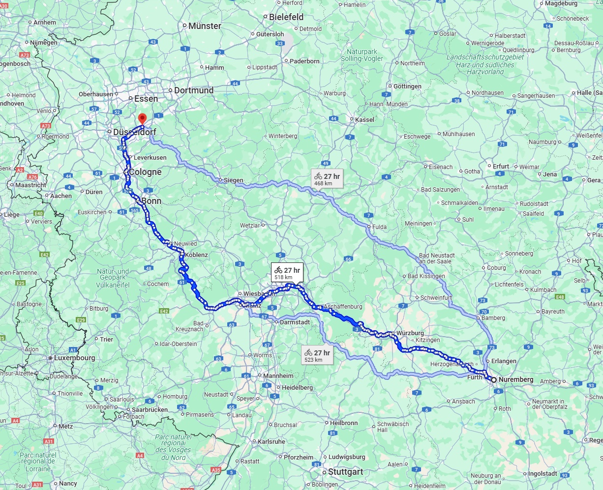 Anreise von Nürnberg Zu Wuppertal Über 