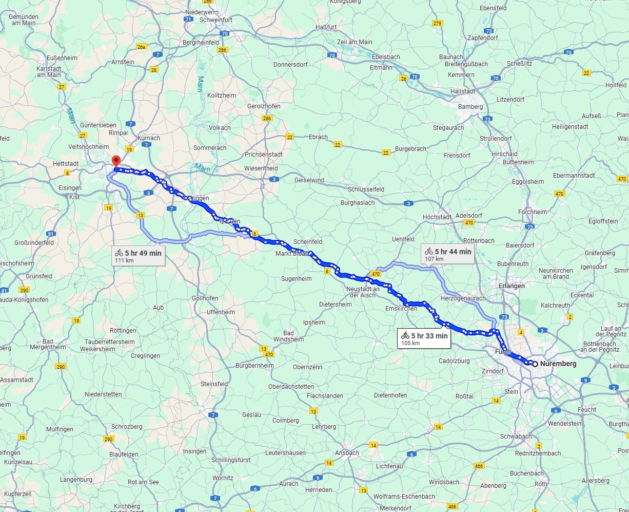 Anreise von Nürnberg Zu Würzburg Über 