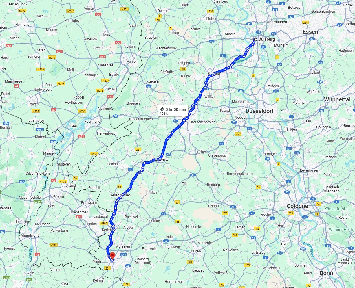 Anreise von Duisburg Zu Aachen Über 