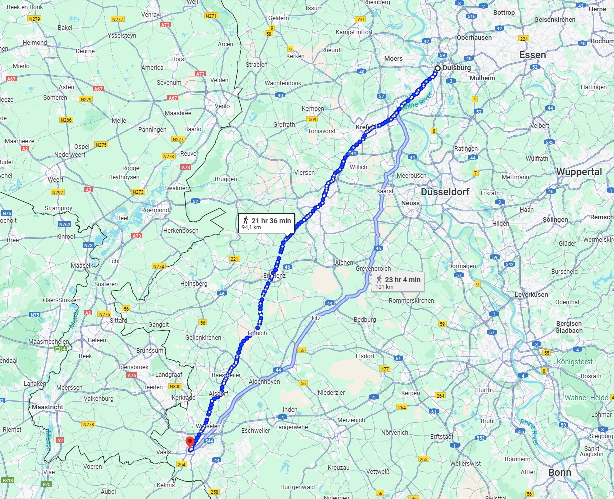 Anreise von Duisburg Zu Aachen Über 