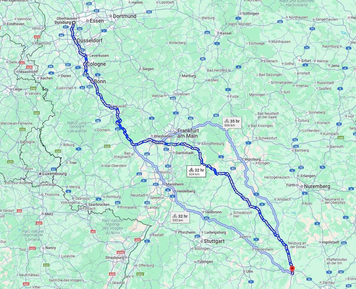 Anreise von Duisburg Zu Augsburg Über 