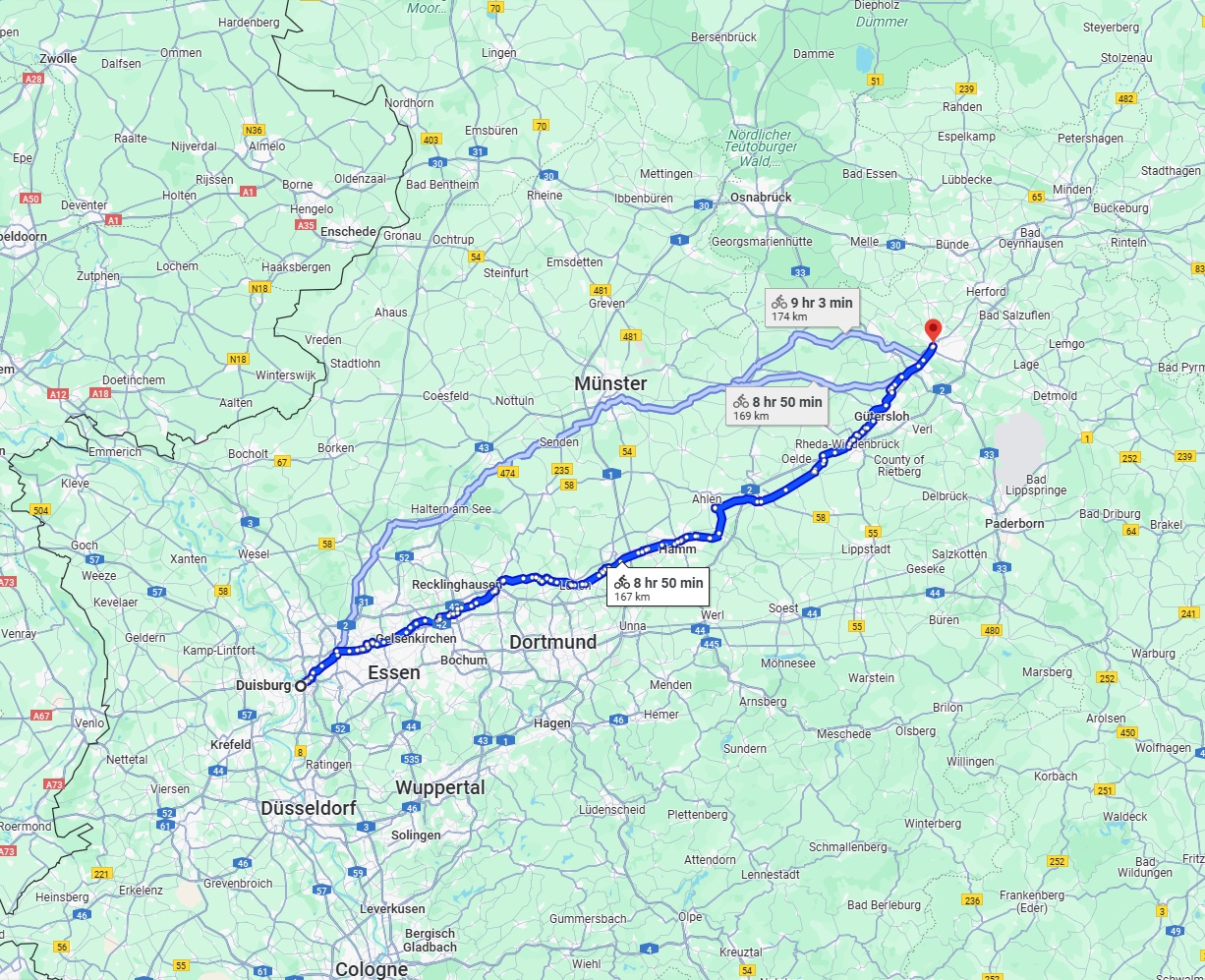 Anreise von Duisburg Zu Bielefeld Über 