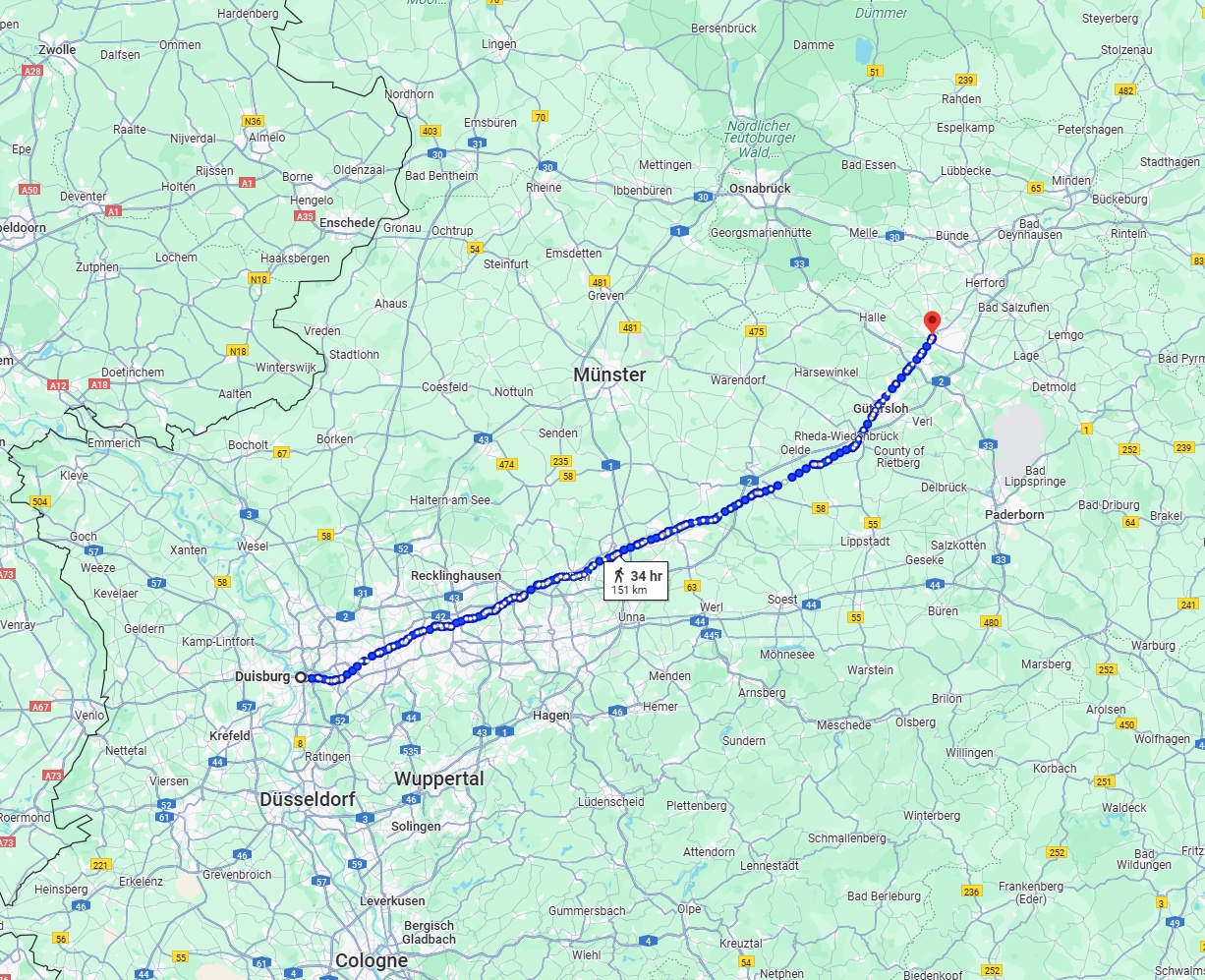Anreise von Duisburg Zu Bielefeld Über 