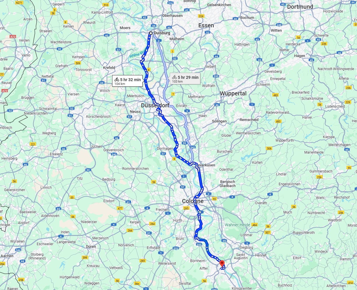 Anreise von Duisburg Zu Bonn Über 
