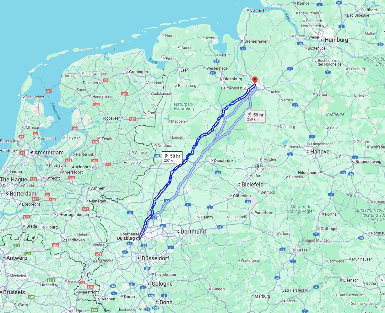 Anreise von Duisburg Zu Bremen Über 