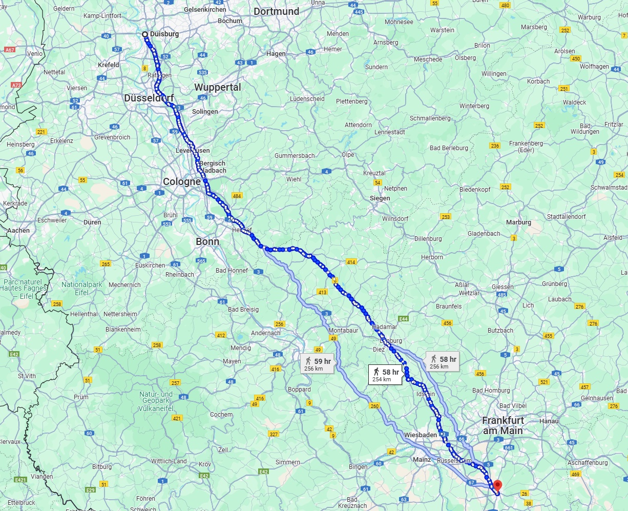 Anreise von Duisburg Zu Darmstadt Über 