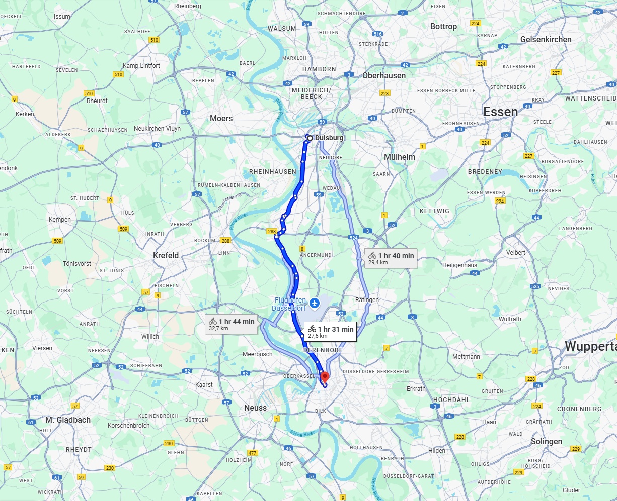 Anreise von Duisburg Zu Düsseldorf Über 