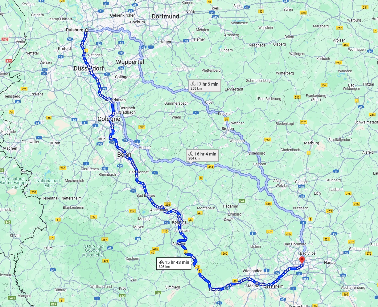 Anreise von Duisburg Zu Frankfurt am Main Über 