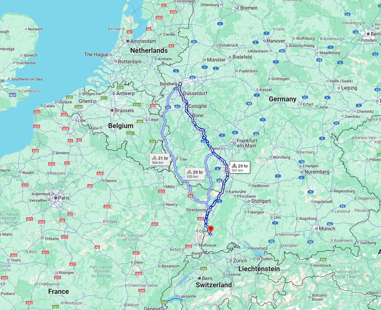Anreise von Duisburg Zu Freiburg im Breisgau Über 