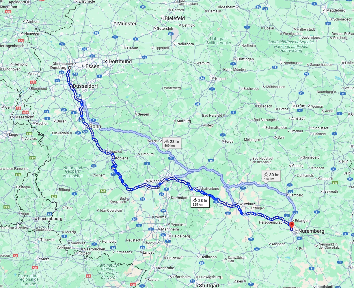 Anreise von Duisburg Zu Fürth Über 
