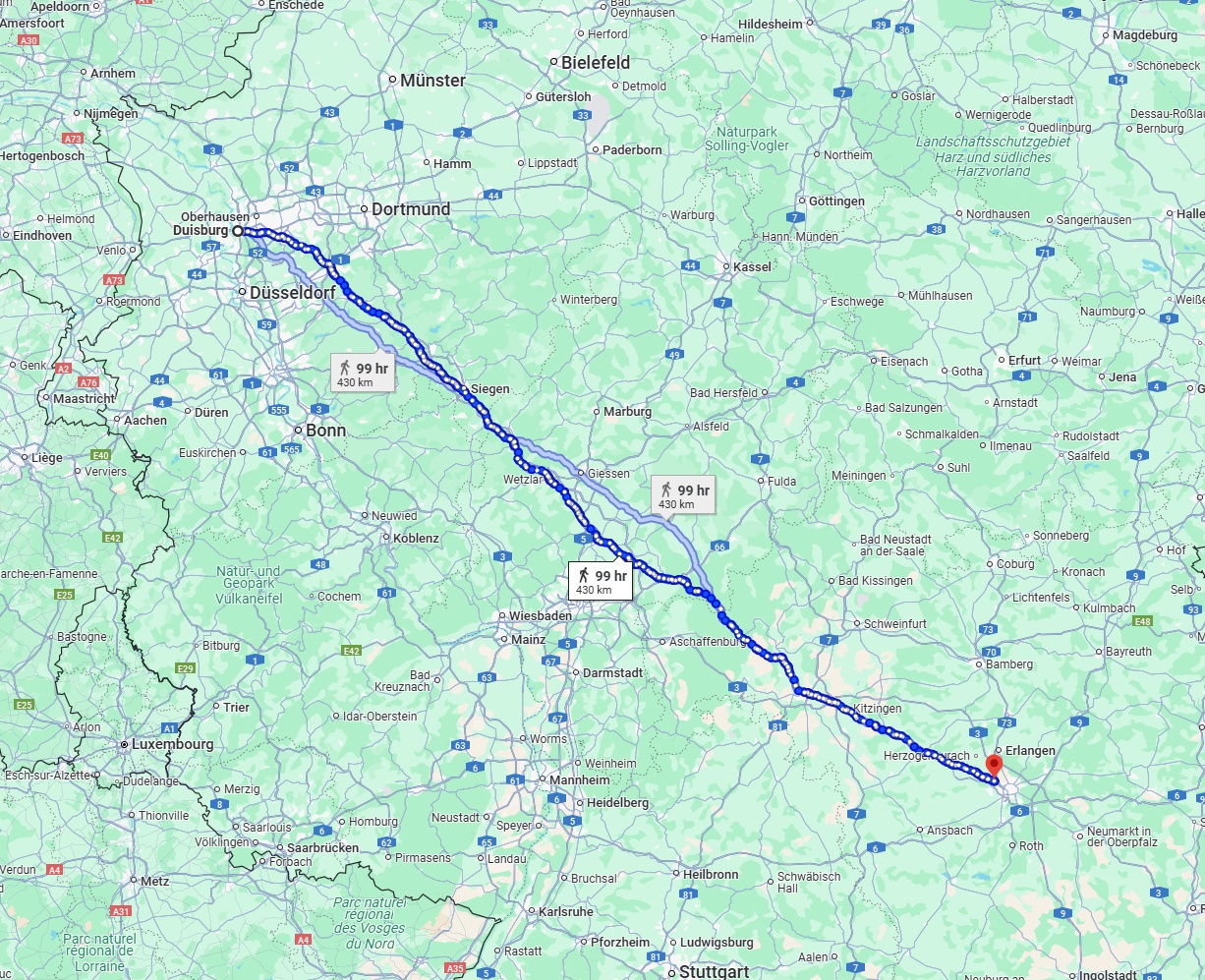 Anreise von Duisburg Zu Fürth Über 
