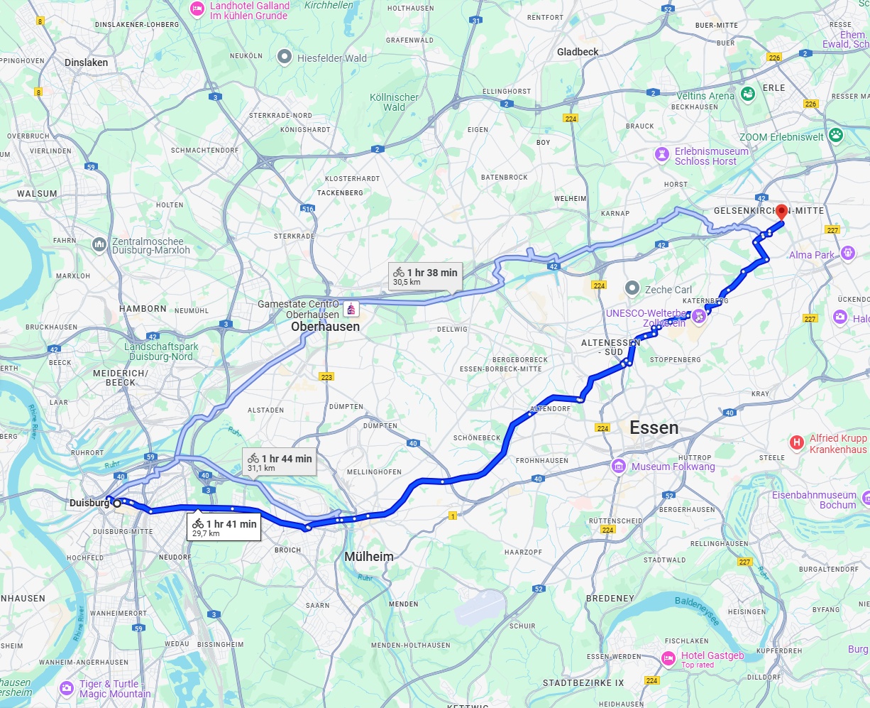 Anreise von Duisburg Zu Gelsenkirchen Über 