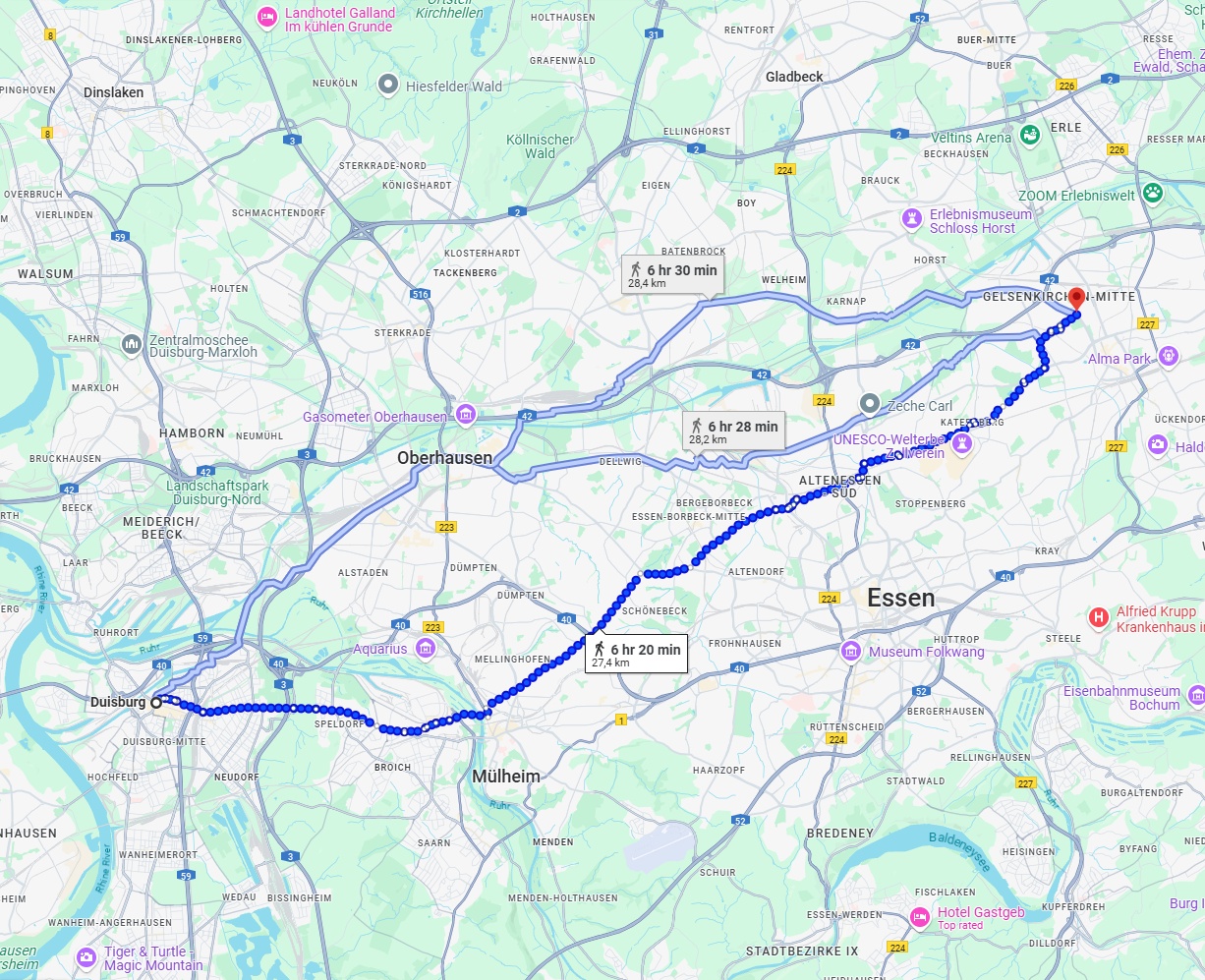Anreise von Duisburg Zu Gelsenkirchen Über 