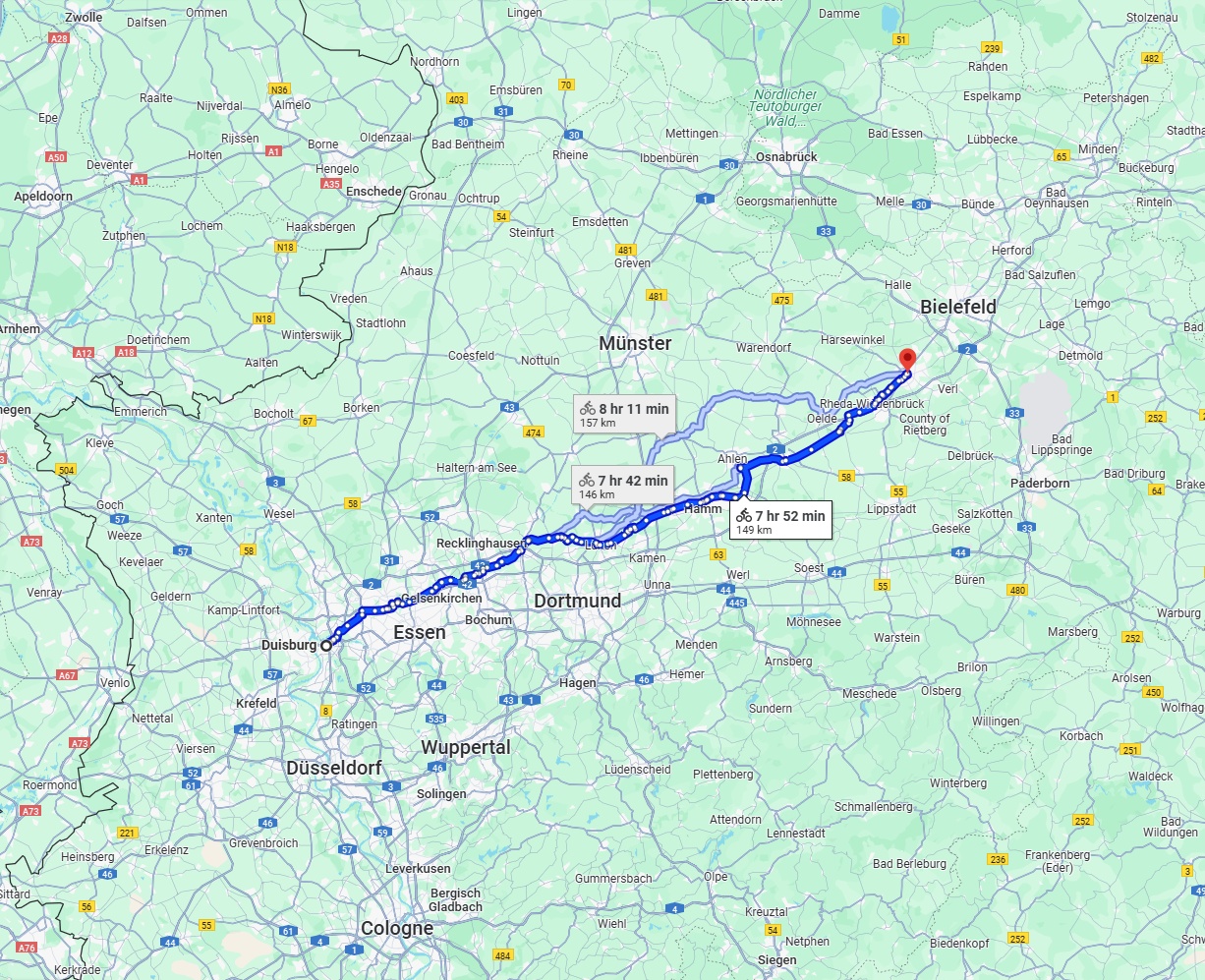 Anreise von Duisburg Zu Gütersloh Über 