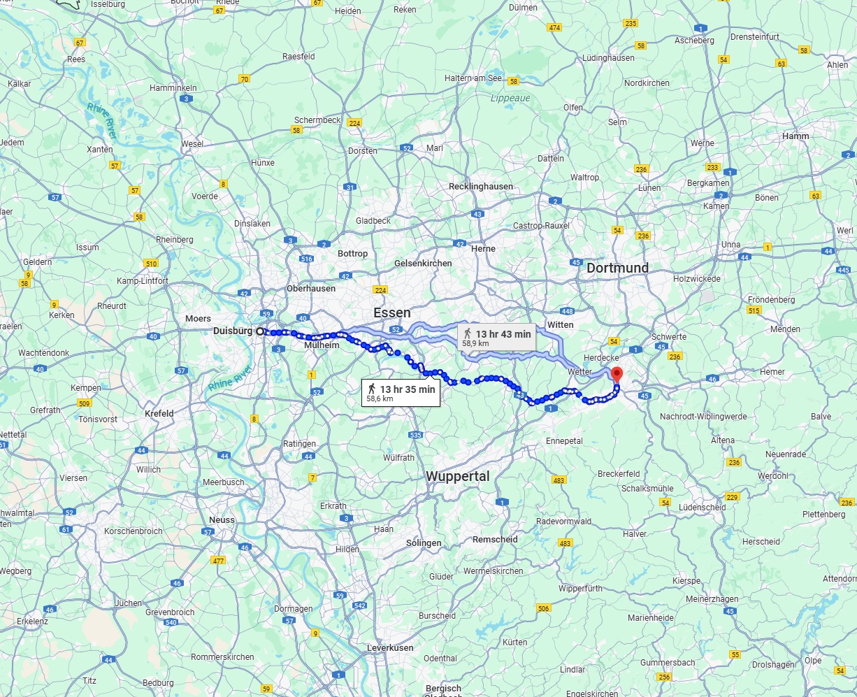 Anreise von Duisburg Zu Hagen Über 
